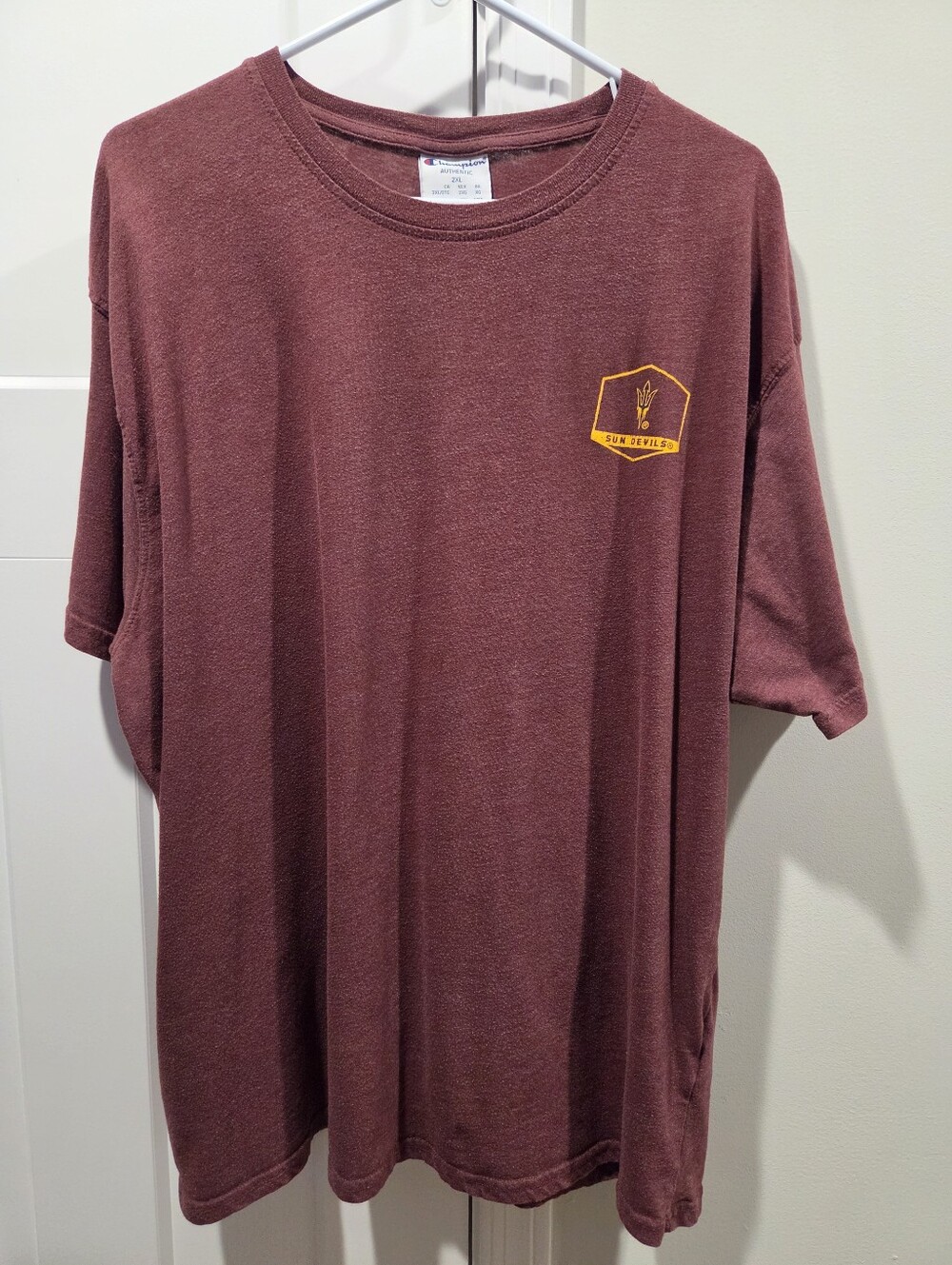 Mens Size 2x ASU Sun Devils Maroon And Gold Tee